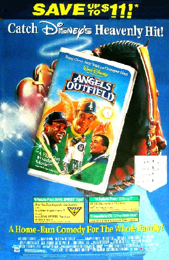 Angels In the Outfield movie poster [Christopher Lloyd/Danny Glover]