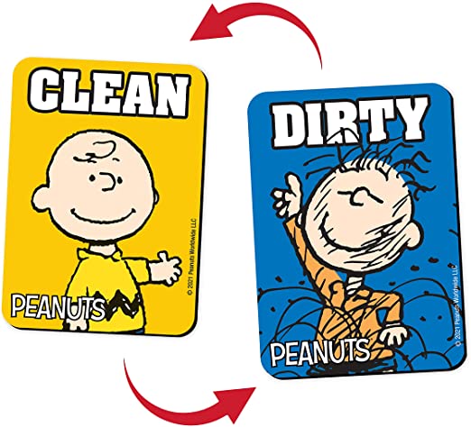 Peanuts Snoopy & Pigpen Reversible Magnetic Dishwasher Sign Geek Kitchen Clean  Dirty Dishwasher Magnet /snoopy Clean Pigpen Dirty 